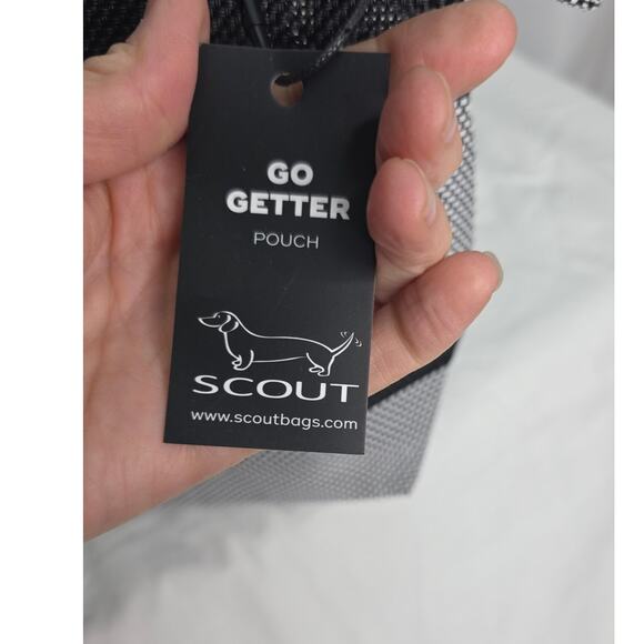 Scout Black Gray Striped Bucket List Large Open Top Shoulder  Tote Bag & Pouch - Picture 16 of 16